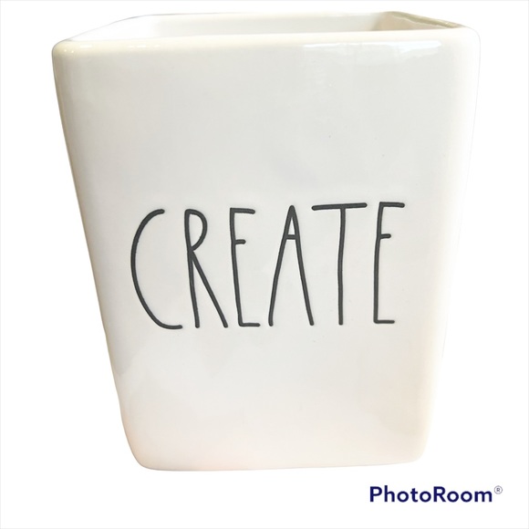 NEW Rae Dunn CREATE Ceramic Pen/Pencil Caddy - Picture 1 of 3